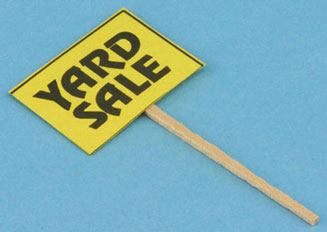 Dollhouse Miniature Yard Sale Sign